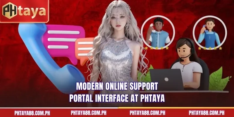 Modern online support portal interface at PHTAYA